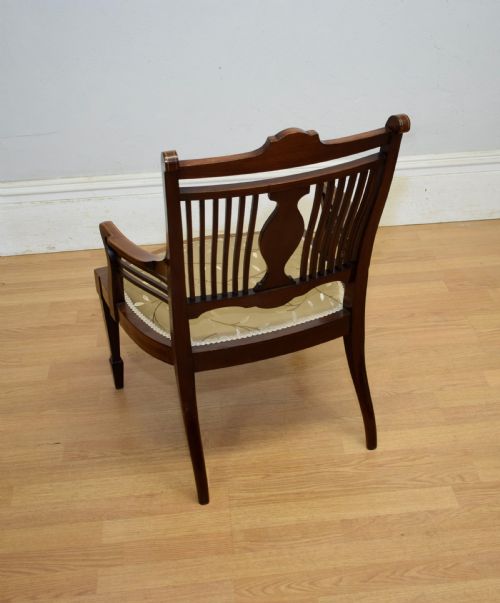 MAHOGANY INLAID BEDROOM CHAIR - ADDITIONAL PHOTO 18