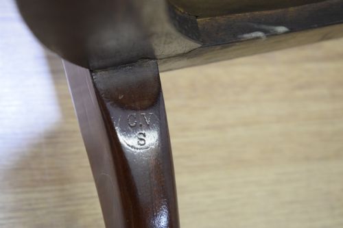 MAHOGANY INLAID BEDROOM CHAIR - ADDITIONAL PHOTO 19