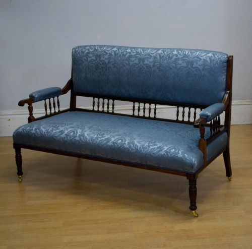 LATE VICTORIAN ROSEWOOD INLAID COUCH - ADDITIONAL PHOTO 1
