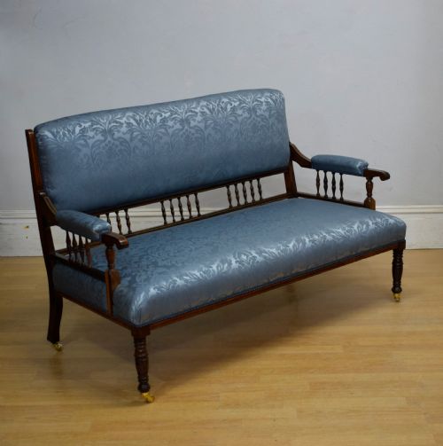 LATE VICTORIAN ROSEWOOD INLAID COUCH - ADDITIONAL PHOTO 2