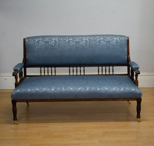 LATE VICTORIAN ROSEWOOD INLAID COUCH - ADDITIONAL PHOTO 3
