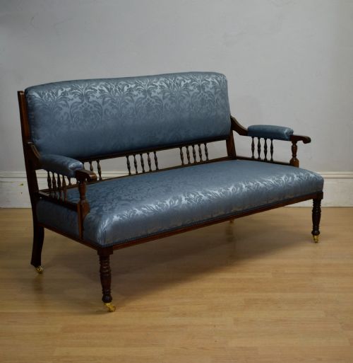LATE VICTORIAN ROSEWOOD INLAID COUCH - ADDITIONAL PHOTO 5