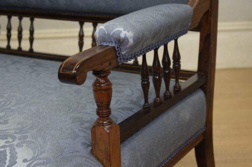 LATE VICTORIAN ROSEWOOD INLAID COUCH - ADDITIONAL PHOTO 9