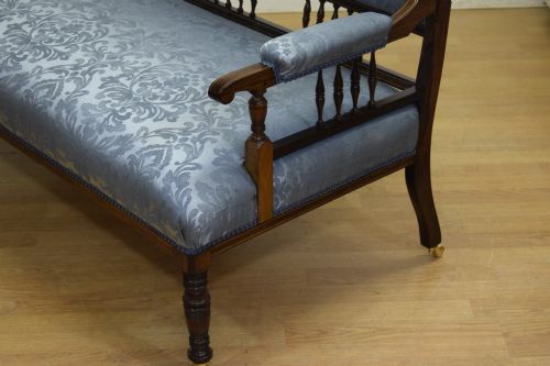 LATE VICTORIAN ROSEWOOD INLAID COUCH - ADDITIONAL PHOTO 14