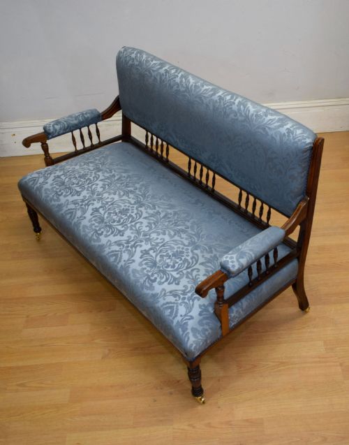 LATE VICTORIAN ROSEWOOD INLAID COUCH - ADDITIONAL PHOTO 16