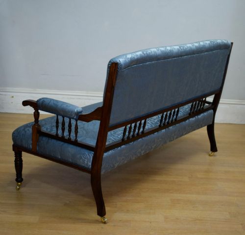 LATE VICTORIAN ROSEWOOD INLAID COUCH - ADDITIONAL PHOTO 18