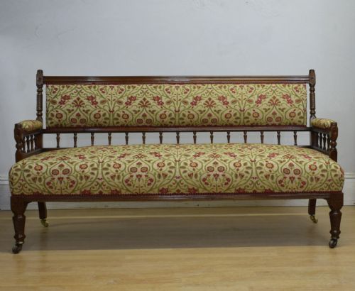 LATE VICTORIAN WALNUT COUCH - ADDITIONAL PHOTO 3