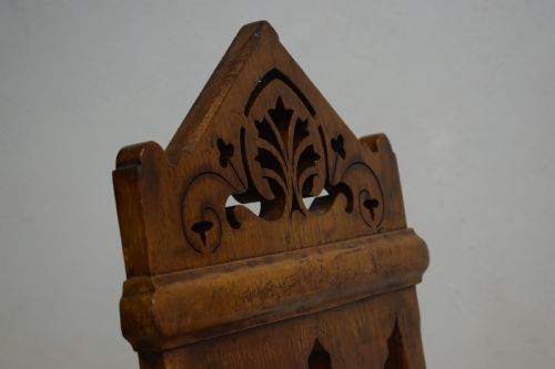 WILLIAM IV GOTHIC OAK HALL CHAIR - ADDITIONAL PHOTO 12