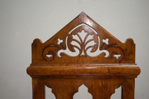WILLIAM IV GOTHIC OAK HALL CHAIR - ADDITIONAL PHOTO 14