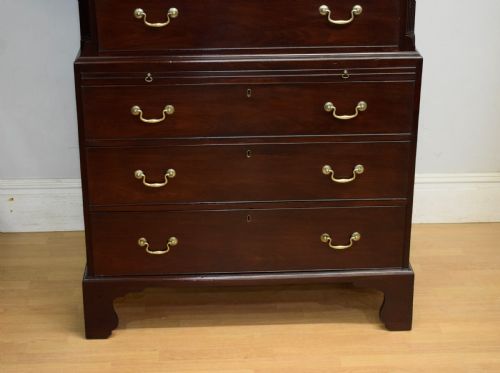 GEORGIAN MAHOGANY CHEST ON CHEST - ADDITIONAL PHOTO 4