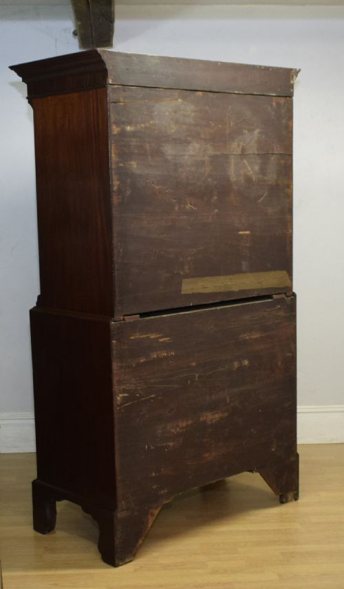GEORGIAN MAHOGANY CHEST ON CHEST - ADDITIONAL PHOTO 27