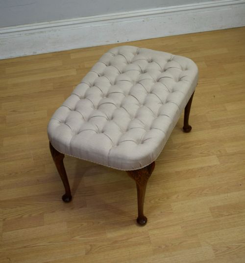 EARLY 20TH CENTURY DEEP BUTTONED STOOL - ADDITIONAL PHOTO 4