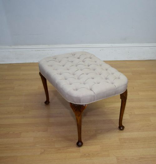 EARLY 20TH CENTURY DEEP BUTTONED STOOL - ADDITIONAL PHOTO 5