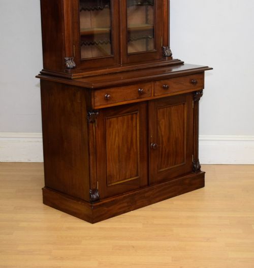 ANTIQUE VICTORIAN LIBRARY BOOKCASE - ADDITIONAL PHOTO 3