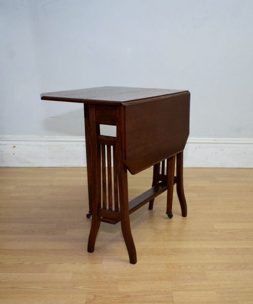 EDWARDIAN OAK SUTHERLAND TABLE - ADDITIONAL PHOTO 5