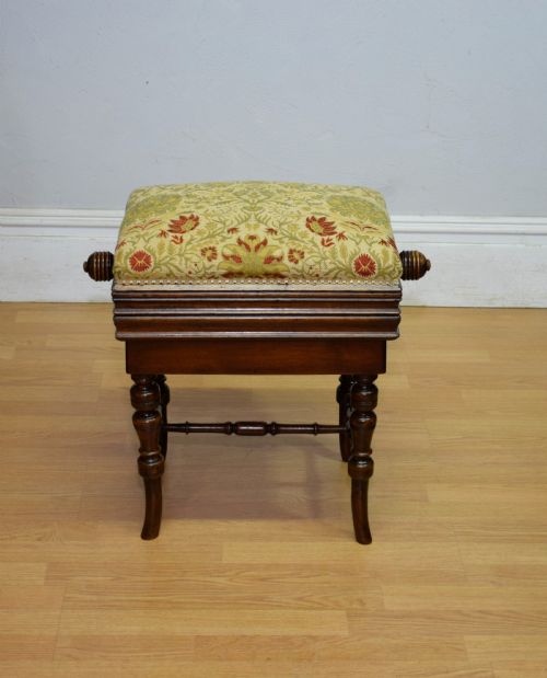 LATE VICTORIAN ADJUSTABLE PIANO STOOL - ADDITIONAL PHOTO 1