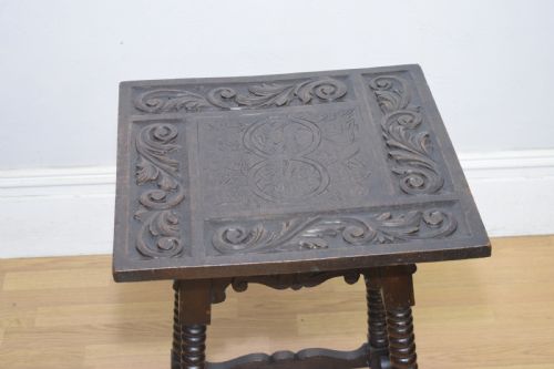 CARVED OAK JACOBEAN TABLE - ADDITIONAL PHOTO 2