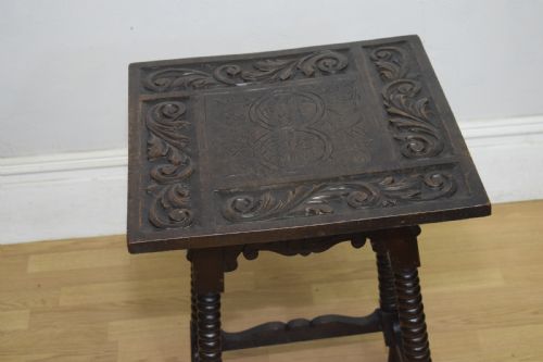 CARVED OAK JACOBEAN TABLE - ADDITIONAL PHOTO 3
