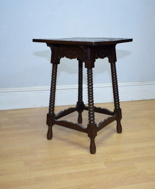 CARVED OAK JACOBEAN TABLE - ADDITIONAL PHOTO 4