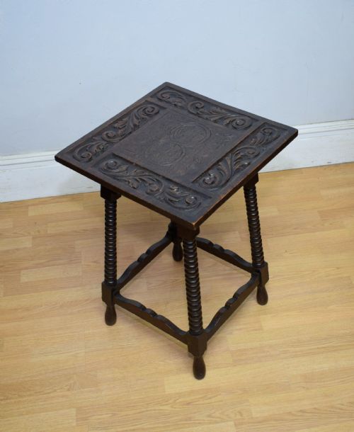CARVED OAK JACOBEAN TABLE - ADDITIONAL PHOTO 8