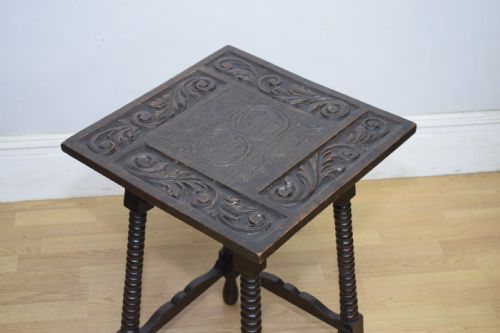 CARVED OAK JACOBEAN TABLE - ADDITIONAL PHOTO 9