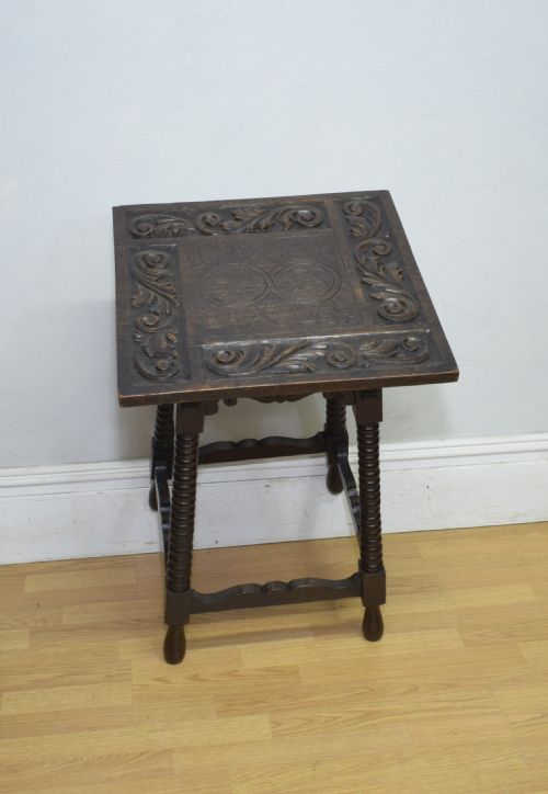 CARVED OAK JACOBEAN TABLE - ADDITIONAL PHOTO 10