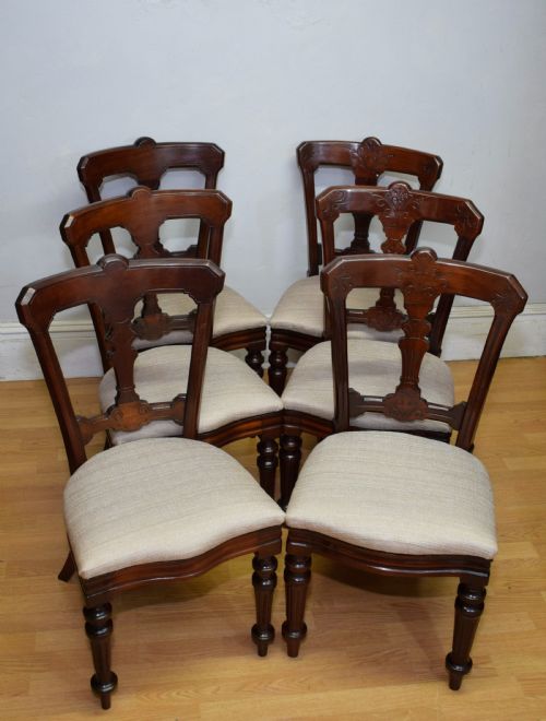 6 VICTORIAN MAHOGANY DINING CHAIRS - ADDITIONAL PHOTO 1