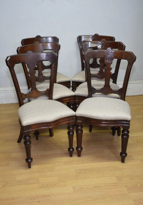 6 VICTORIAN MAHOGANY DINING CHAIRS - ADDITIONAL PHOTO 3