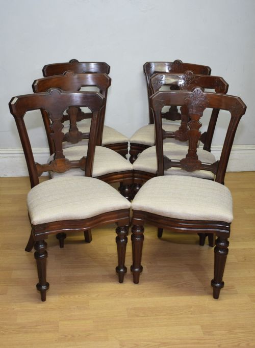 6 VICTORIAN MAHOGANY DINING CHAIRS - ADDITIONAL PHOTO 8