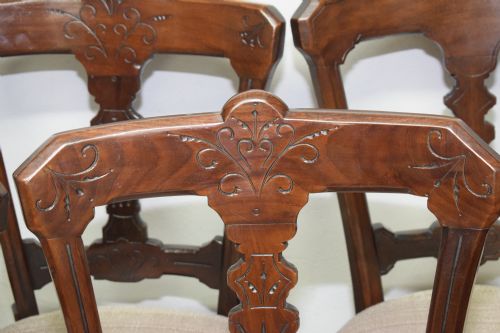 6 VICTORIAN MAHOGANY DINING CHAIRS - ADDITIONAL PHOTO 16