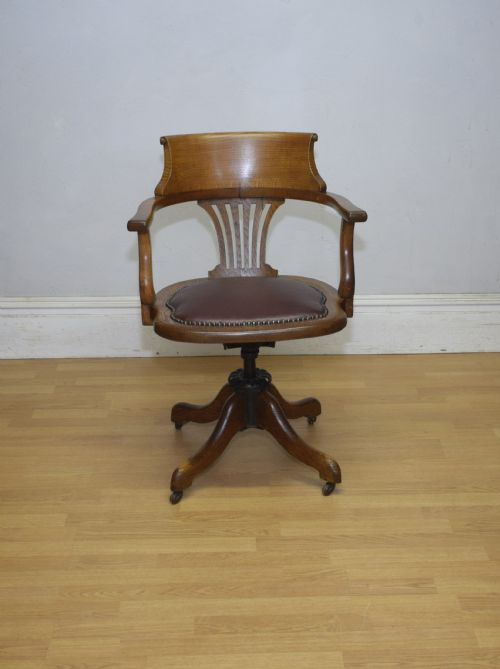 victorian swivel desk office chair - CATEGORY: ANTIQUE CHAIRS - DATED VICTORIAN