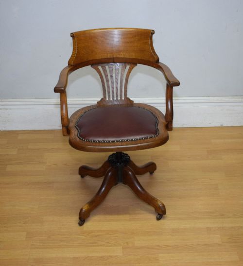 VICTORIAN SWIVEL DESK OFFICE CHAIR - ADDITIONAL PHOTO 3