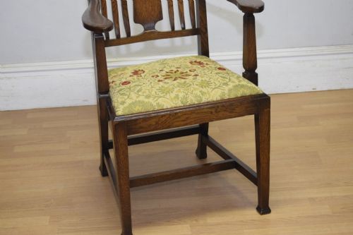ARTS AND CRAFTS OAK ARMCHAIR - ADDITIONAL PHOTO 8