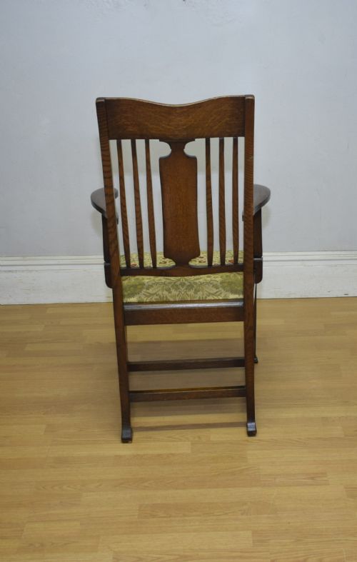 ARTS AND CRAFTS OAK ARMCHAIR - ADDITIONAL PHOTO 18