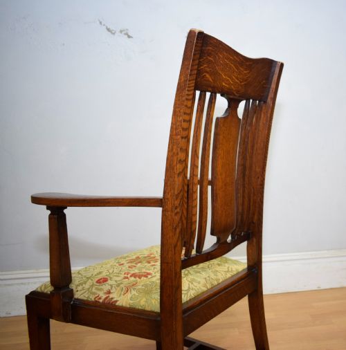ARTS AND CRAFTS OAK ARMCHAIR - ADDITIONAL PHOTO 19