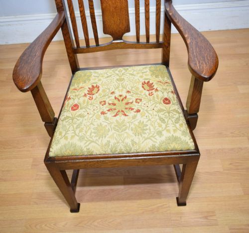 ARTS AND CRAFTS OAK ARMCHAIR - ADDITIONAL PHOTO 21