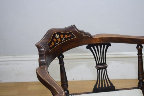VICTORIAN CORNER INLAID ARMCHAIR - ADDITIONAL PHOTO 5