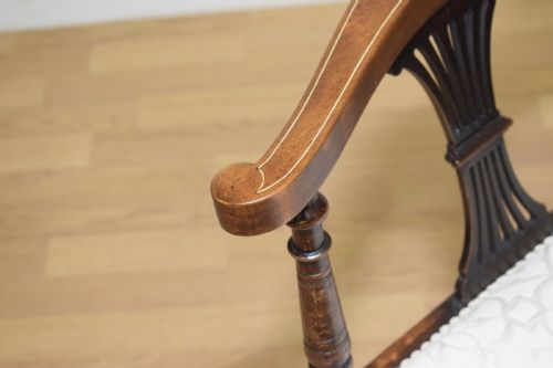 VICTORIAN CORNER INLAID ARMCHAIR - ADDITIONAL PHOTO 10