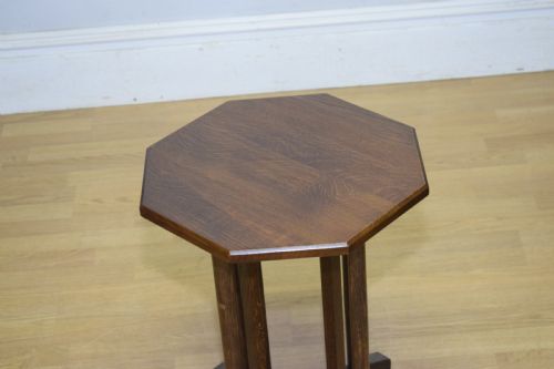 ARTS CRAFTS OAK OCTAGONAL TABLE - ADDITIONAL PHOTO 8
