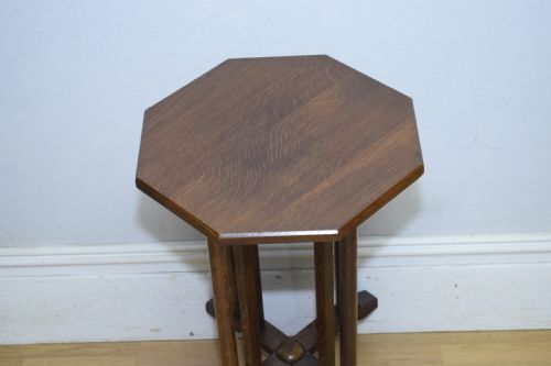 ARTS CRAFTS OAK OCTAGONAL TABLE - ADDITIONAL PHOTO 12
