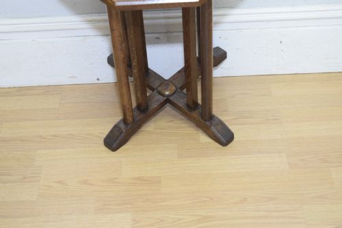 ARTS CRAFTS OAK OCTAGONAL TABLE - ADDITIONAL PHOTO 14