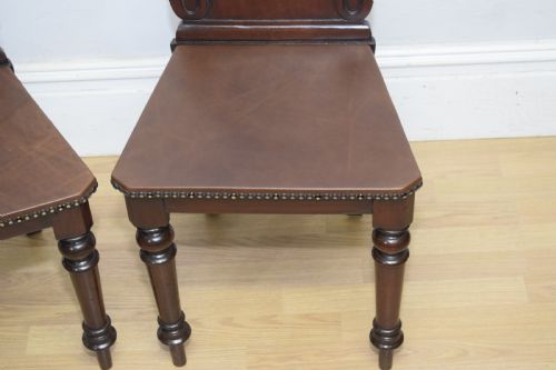 PAIR OF VICTORIAN HALL CHAIRS - ADDITIONAL PHOTO 14