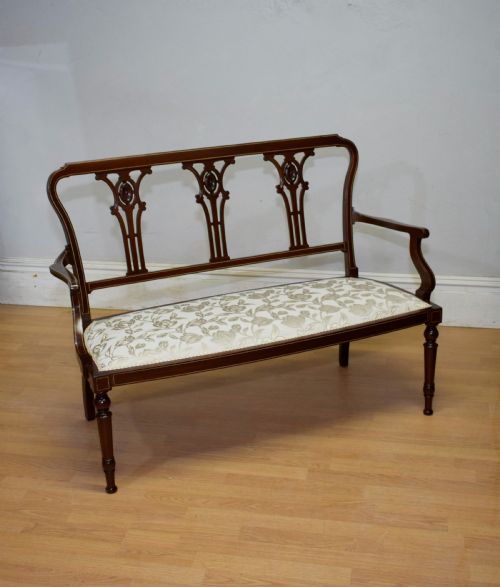 ANTIQUE VICTORIAN INLAID COUCH - ADDITIONAL PHOTO 2