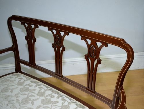 ANTIQUE VICTORIAN INLAID COUCH - ADDITIONAL PHOTO 16