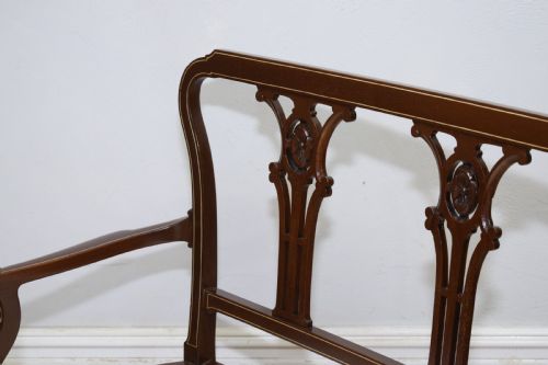 ANTIQUE VICTORIAN INLAID COUCH - ADDITIONAL PHOTO 18