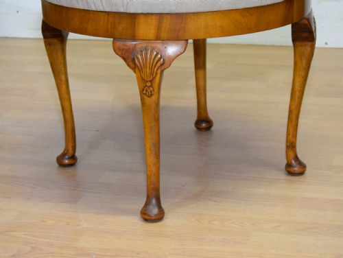 EARLY 20TH CENTURY UPHOLSTERED STOOL - ADDITIONAL PHOTO 4