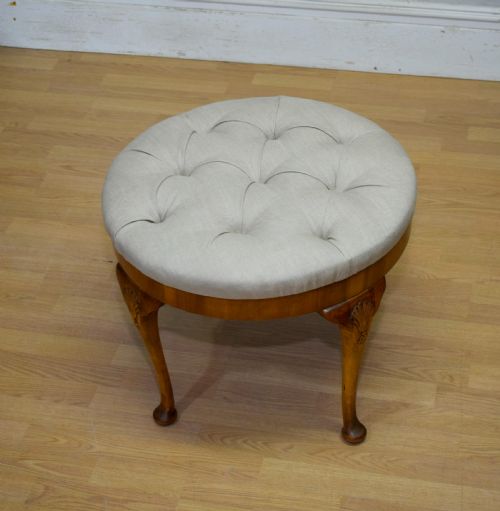 EARLY 20TH CENTURY UPHOLSTERED STOOL - ADDITIONAL PHOTO 8