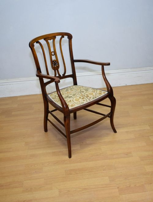 ANTIQUE EDWARDIAN ARMCHAIR - ADDITIONAL PHOTO 4