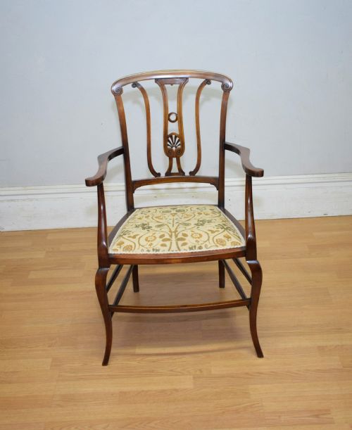 ANTIQUE EDWARDIAN ARMCHAIR - ADDITIONAL PHOTO 5