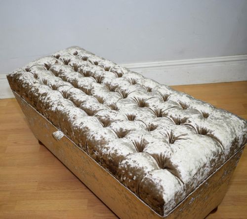 DEEP BUTTONED UPHOLSTERED OTTOMAN - ADDITIONAL PHOTO 13